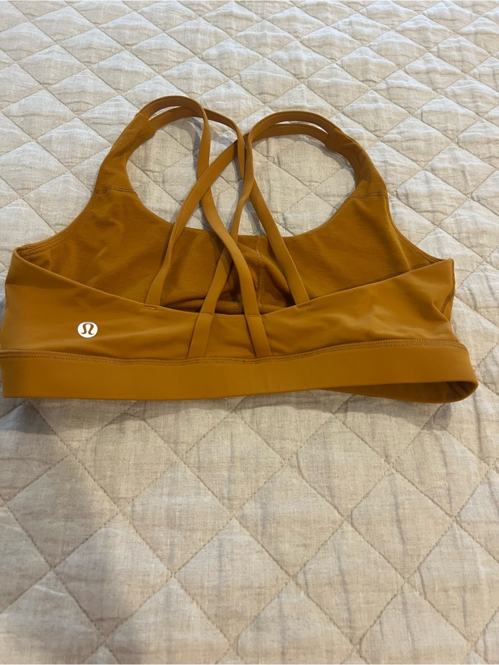lululemon athletica Energy Bra strappy Back Sports Bra in Mustard Gold